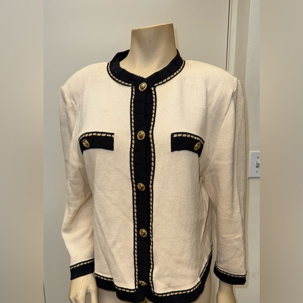 St. John Cream and Black Jacket